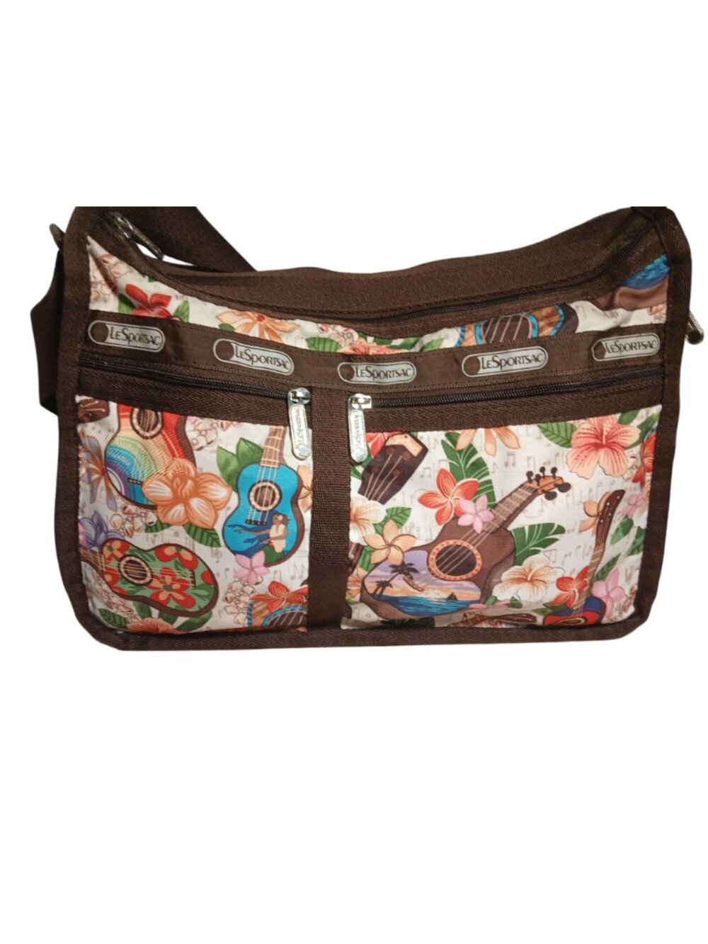 LeSportsac Deluxe Everyday Crossbody Bag Guitar Mele Ukulele Vacation Resort - Picture 16 of 16